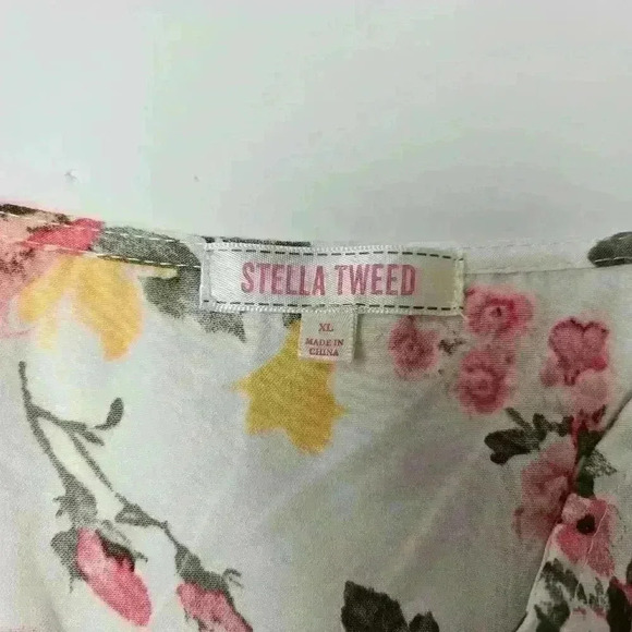 Stella Tweed Womens Floral Garden Flowy XL Dress - Picture 3 of 6
